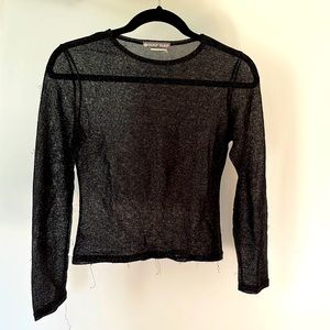 Vintage Naf Naf 90s Sheer T-shirt, Size XS/S.